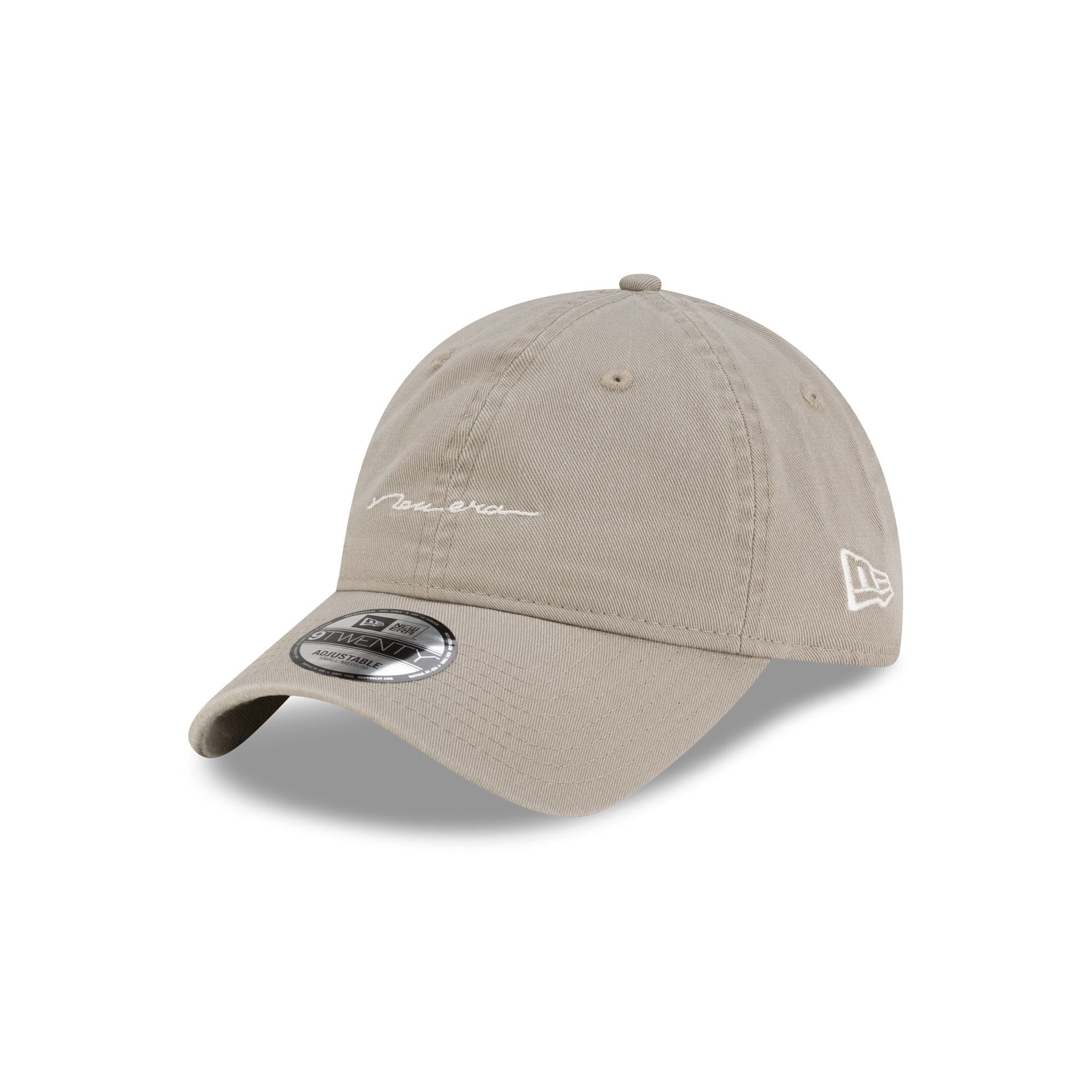 14737516_9TWENTY_JAPANFW25_NEWERA_TAN_3QL New Era Cap Handwritten Tan 9TWENTY Adjustable Hat - Image 1