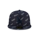 Los Angeles Dodgers Laser Burn Out Navy 59FIFTY Fitted Hat - Image 2