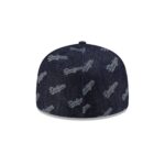 Los Angeles Dodgers Laser Burn Out Navy 59FIFTY Fitted Hat - Image 6