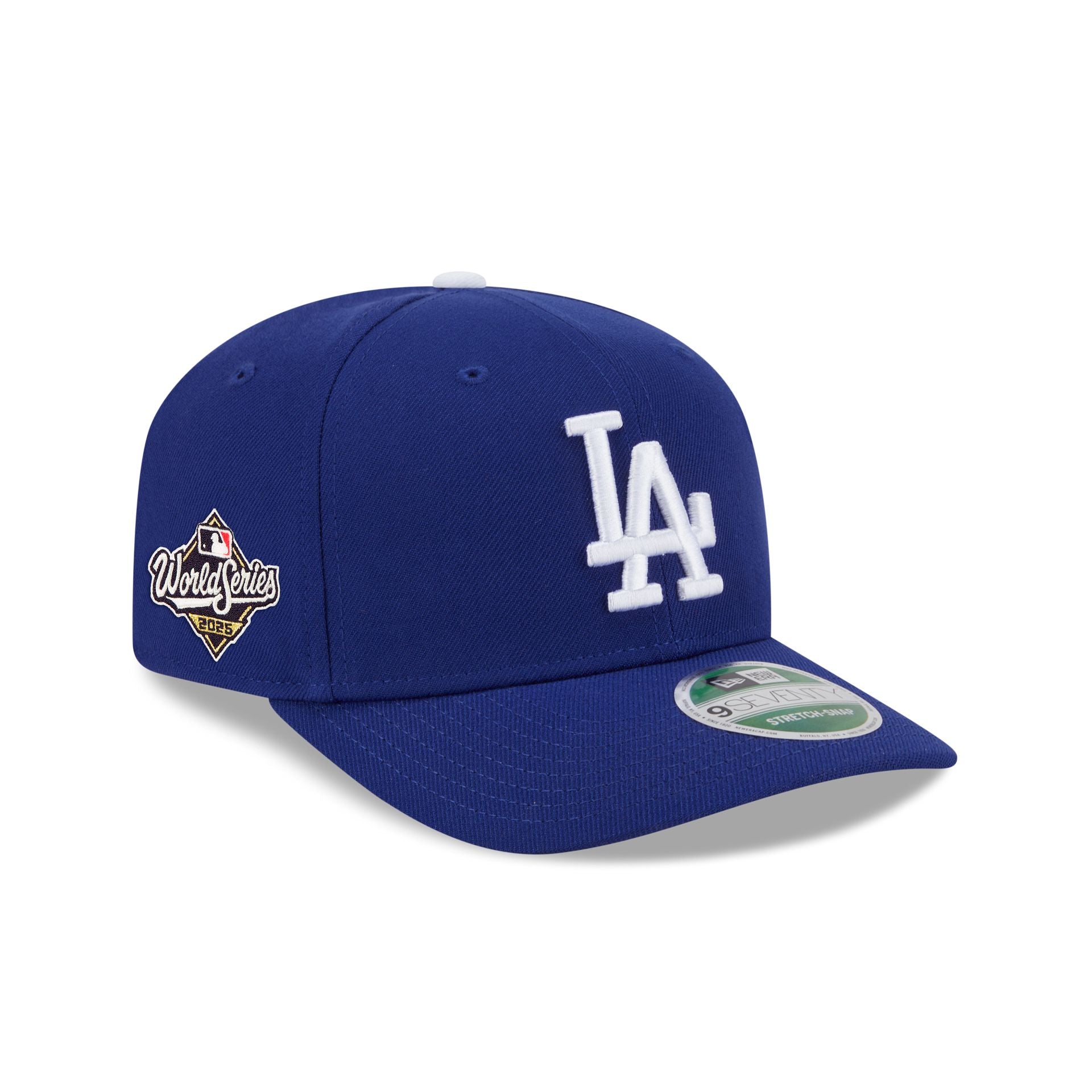 14940961_9SEVENTY_MLB_GM_WS_SP25_LOSDOD_OTC_3QR Los Angeles Dodgers 2025 World Series Side Patch 9SEVENTY Stretch-Snap Hat - Image 1