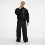 New Era Cap Tech Sweat Black Varsity Jacket - Image 6