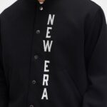 New Era Cap Tech Sweat Black Varsity Jacket - Image 4