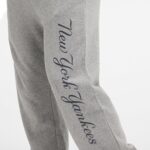 New York Yankees Relaxed Heather Gray Fleece Pants - Image 4