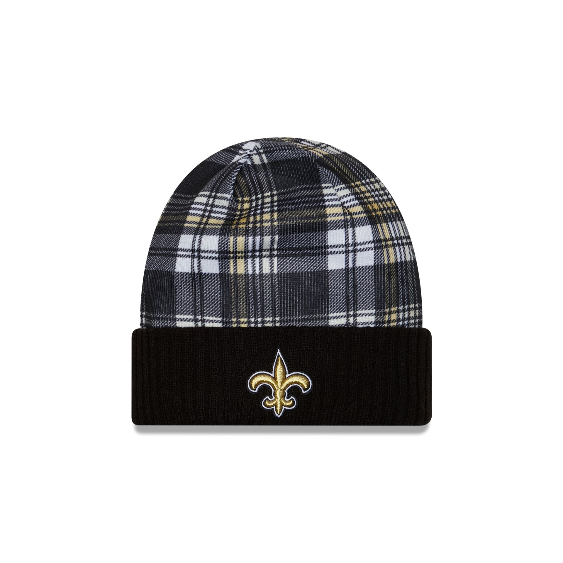 60549216_60549097_KNIT_NFL24SLSTMNTKNT_NEOSAI_OTC_F New Orleans Saints 2024 Cold Weather Statement Knit Beanie - Image 1