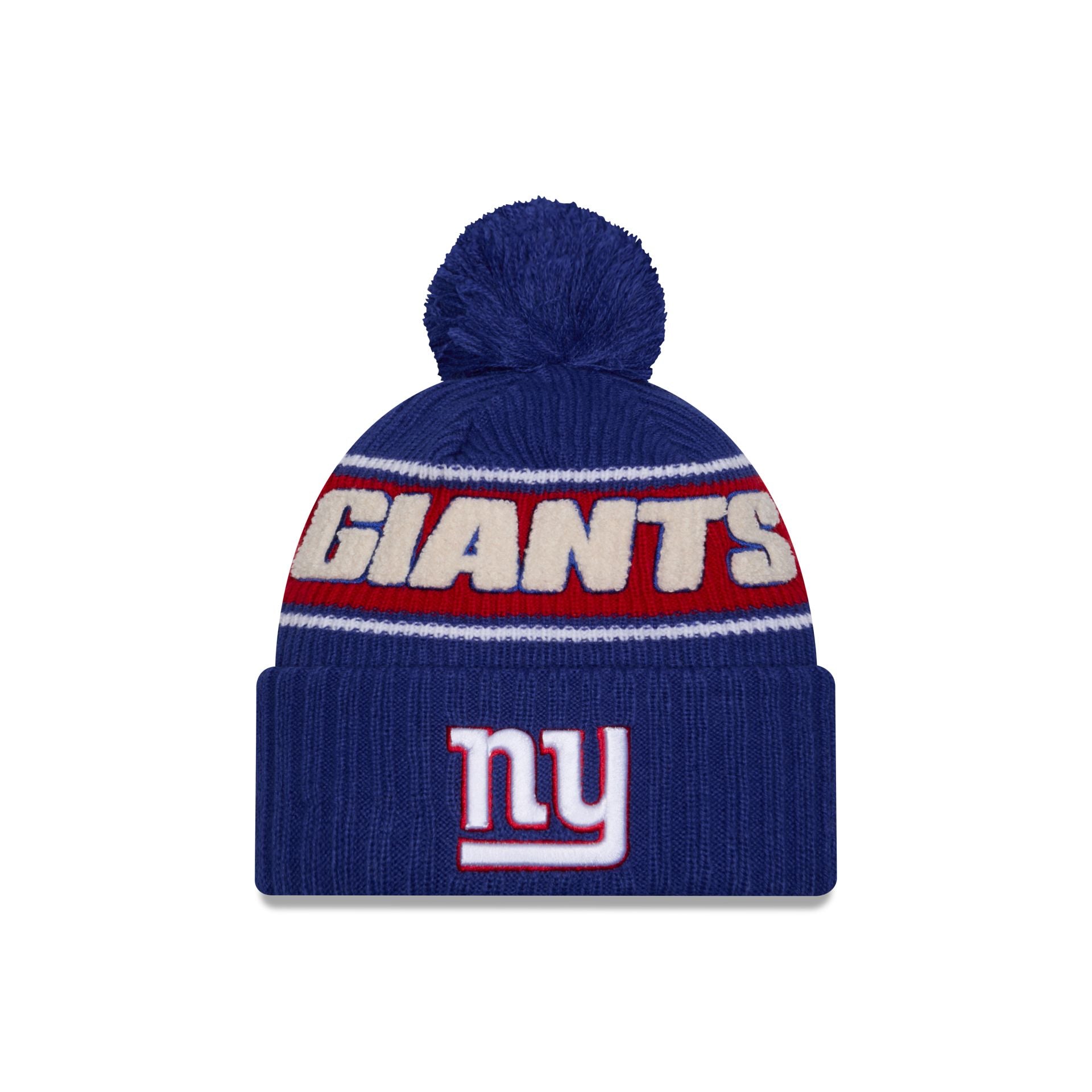 60549520_60549446_KNIT_NFL24SLSPTKNT_NEYGIA_OTC_F-1 New York Giants 2024 Cold Weather Sport Pom Knit Hat - Image 1