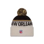 New Orleans Saints 2024 Cold Weather Historic Pom Knit Hat - Image 2