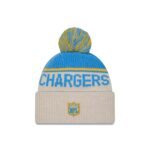 Los Angeles Chargers 2024 Cold Weather Historic Pom Knit Hat - Image 2