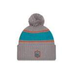 Miami Dolphins 2024 Cold Weather Gray Pom Knit Hat - Image 2