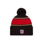 San Francisco 49ers 2024 Cold Weather Black Pom Knit Hat - Image 2