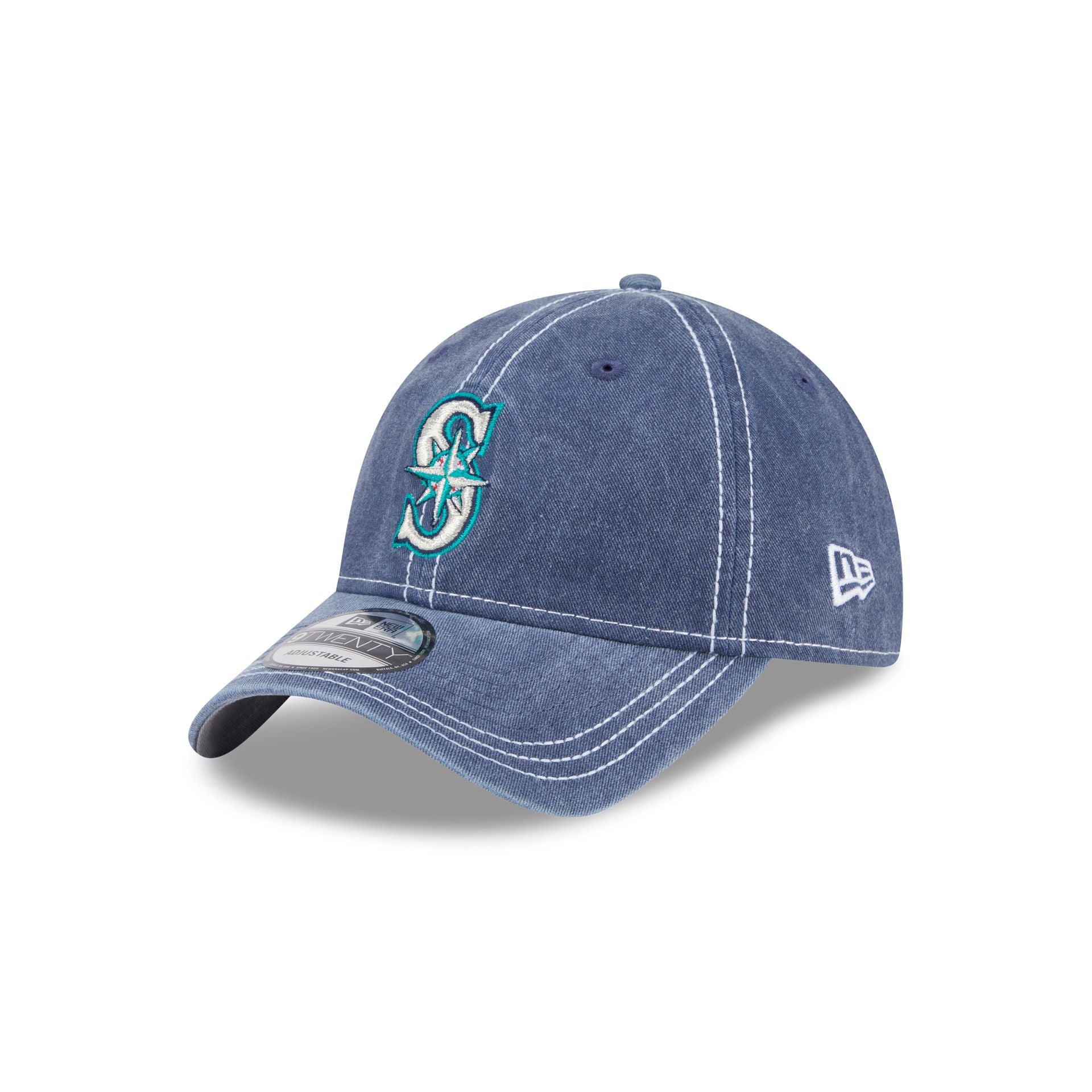 60641335_9TWENTY_WASHEDCONTRAST_SEAMAR_OTC_3QL Seattle Mariners Washed Contrast 9TWENTY Adjustable Hat - Image 1