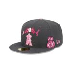 Los Angeles Angels Day of the Dead Graphite 59FIFTY Fitted Hat - Image 3