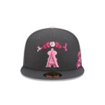 Los Angeles Angels Day of the Dead Graphite 59FIFTY Fitted Hat - Image 2