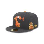 Los Angeles Dodgers Day of the Dead Graphite 59FIFTY Fitted Hat - Image 3