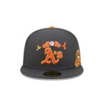 Athletics Day of the Dead Graphite 59FIFTY Fitted Hat - Image 2