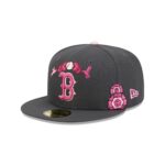 Boston Red Sox Day of the Dead Graphite 59FIFTY Fitted Hat - Image 3