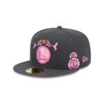 Golden State Warriors Day of the Dead Graphite 59FIFTY Fitted Hat - Image 3