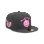 Golden State Warriors Day of the Dead Graphite 59FIFTY Fitted Hat