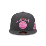Golden State Warriors Day of the Dead Graphite 59FIFTY Fitted Hat - Image 2