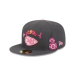Kansas City Chiefs Day of the Dead Graphite 59FIFTY Fitted Hat - Image 3