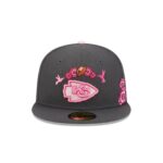 Kansas City Chiefs Day of the Dead Graphite 59FIFTY Fitted Hat - Image 2