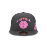 Pittsburgh Steelers Day of the Dead Graphite 59FIFTY Fitted Hat - Image 2