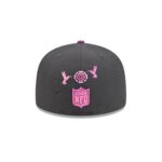 Pittsburgh Steelers Day of the Dead Graphite 59FIFTY Fitted Hat - Image 6