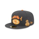 San Francisco 49ers Day of the Dead Graphite 59FIFTY Fitted Hat - Image 3