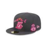 Los Angeles Lakers Day of the Dead Graphite 59FIFTY Fitted Hat - Image 3