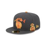 Boston Celtics Day of the Dead Graphite 59FIFTY Fitted Hat - Image 3