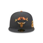 Chicago Bulls Day of the Dead Graphite 59FIFTY Fitted Hat - Image 2