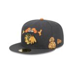 Chicago Blackhawks Day of the Dead Graphite 59FIFTY Fitted Hat - Image 3
