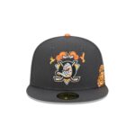 Anaheim Ducks Day of the Dead Graphite 59FIFTY Fitted Hat - Image 2