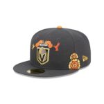 Vegas Golden Knights Day of the Dead Graphite 59FIFTY Fitted Hat - Image 3
