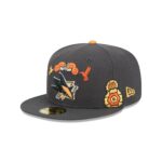 San Jose Sharks Day of the Dead Graphite 59FIFTY Fitted Hat - Image 3