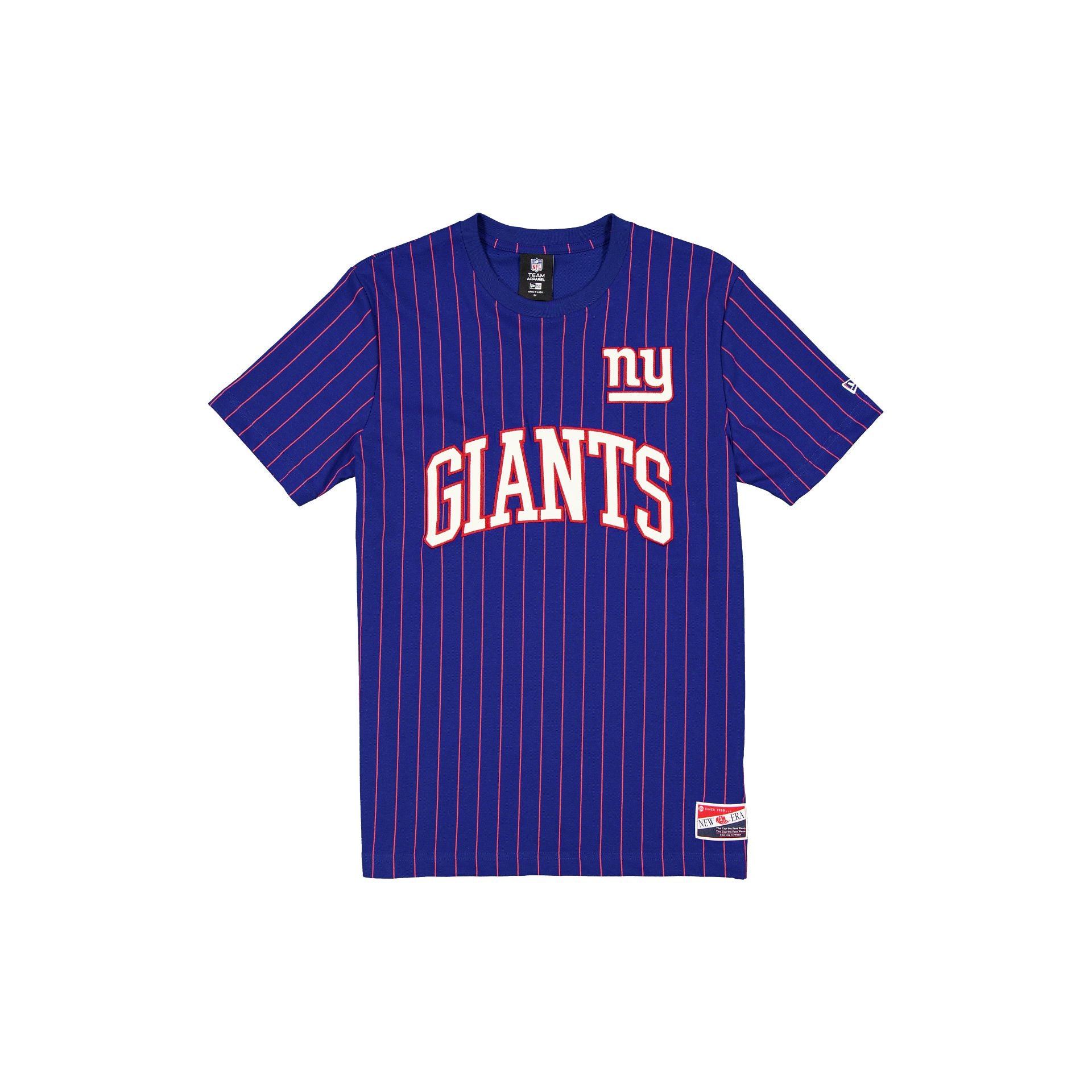 60676817_NE0104003_THROWBACK_FW25_NEYGIA_RYL_F New York Giants Throwback Retro Pinstripe T-Shirt - Image 1