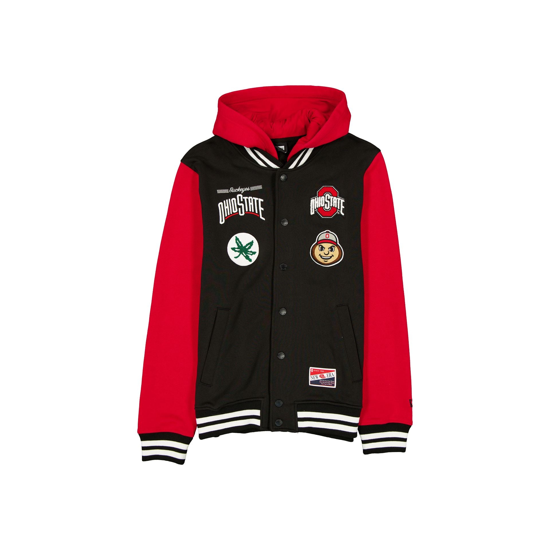 60677242_NE0109024_20_THROWBACK_FW25_OHIBUC_BLK_F Ohio State Buckeyes Throwback Black Jacket - Image 1