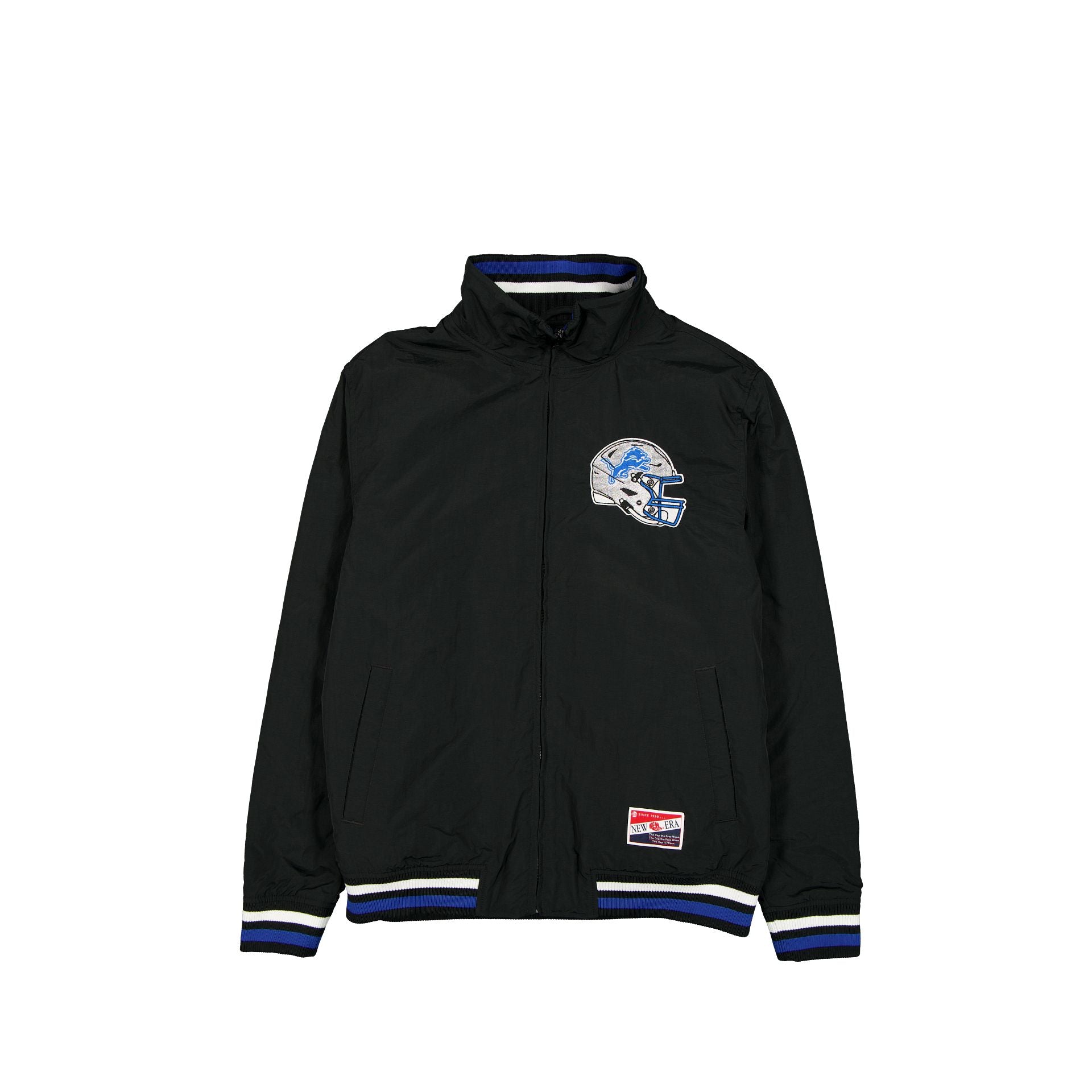 60677319_JACKET_THROWBACK_FW25_DETLIO_BLK_F Detroit Lions Throwback Nylon Jacket - Image 1