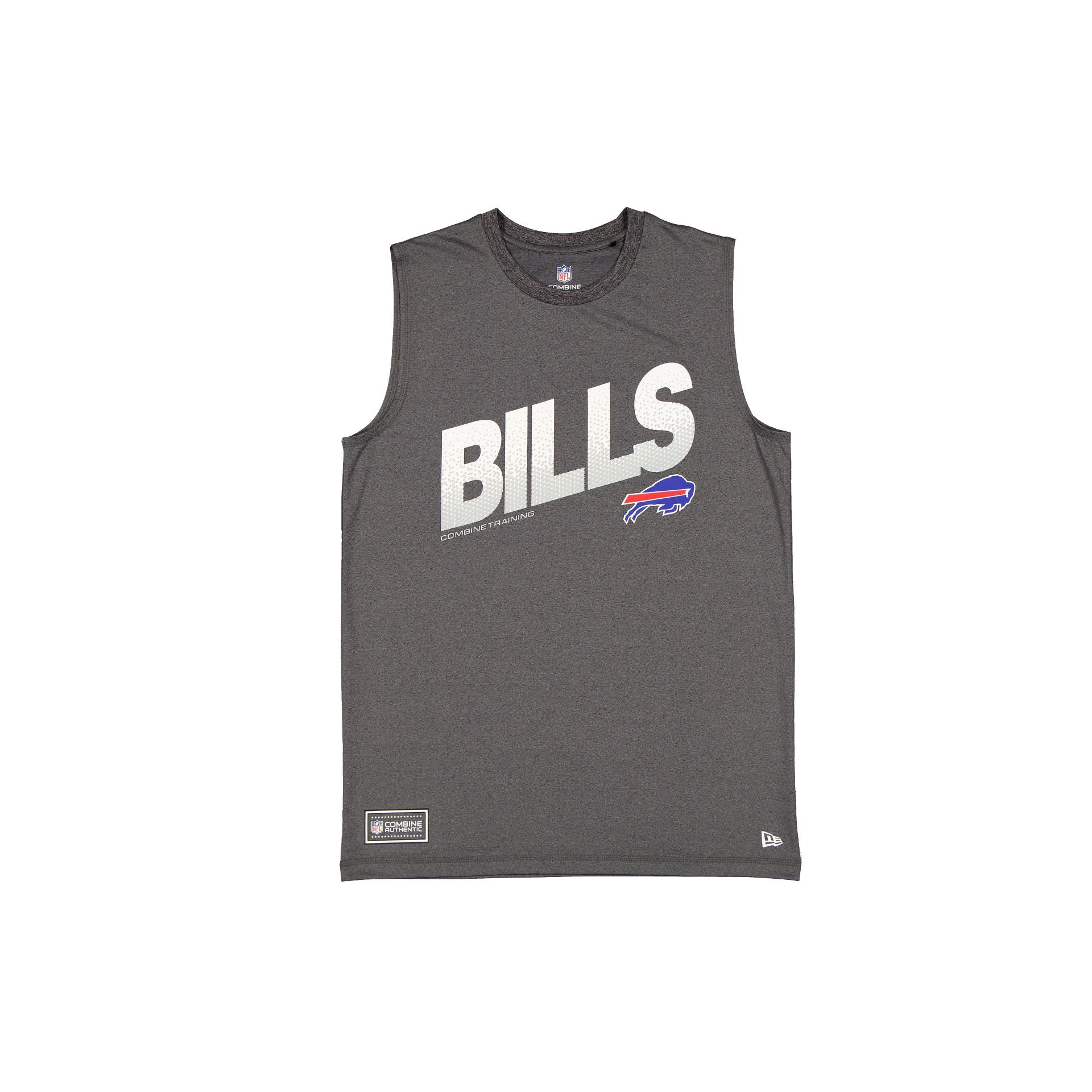 60682566_TANK_NFL25SIDELINE_BUFBIL_GRY_F Buffalo Bills 2025 Functional Fandom Gray Tank Top - Image 1