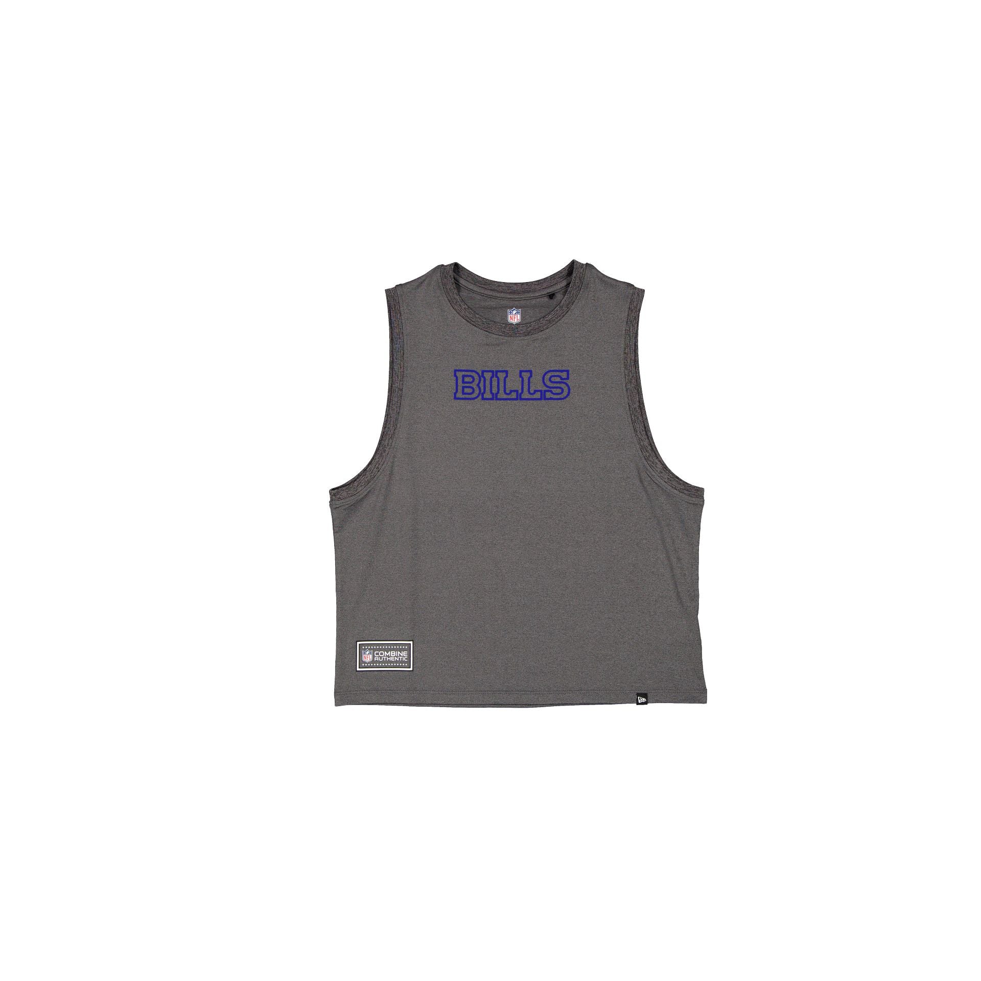 60682770_TANK_NFL25SIDELINE_BUFBIL_GRY_F-1 Buffalo Bills 2025 Functional Fandom Gray Women's Tank Top - Image 1