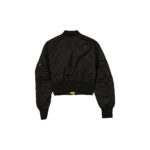 Alpha Industries x New York Knicks Black and Gold Women's Cropped L-2B Bomber Jacket - Image 3