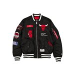 Alpha Industries x Chicago Bulls Black MA-1 Bomber Jacket - Image 2