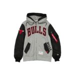 Alpha Industries x Chicago Bulls Gray MA-1 Full Zip Fleece Jacket - Image 2