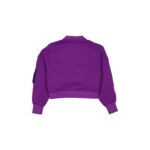 Alpha Industries x Los Angeles Lakers Purple Women's Full Zip Cropped Fleece Jacket - Image 3