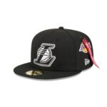 Alpha Industries x Los Angeles Lakers Black 59FIFTY Fitted Hat