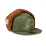 Alpha Industries x Los Angeles Lakers Olive Green Dog Ear 59FIFTY Fitted Hat - Image 3
