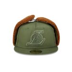 Alpha Industries x Los Angeles Lakers Olive Green Dog Ear 59FIFTY Fitted Hat - Image 2