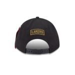 Alpha Industries x Los Angeles Lakers Black 9FORTY M-Crown A-Frame Snapback Hat - Image 6
