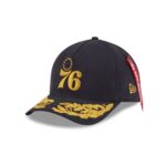 Alpha Industries x Philadelphia 76ers Black 9FORTY M-Crown A-Frame Snapback Hat