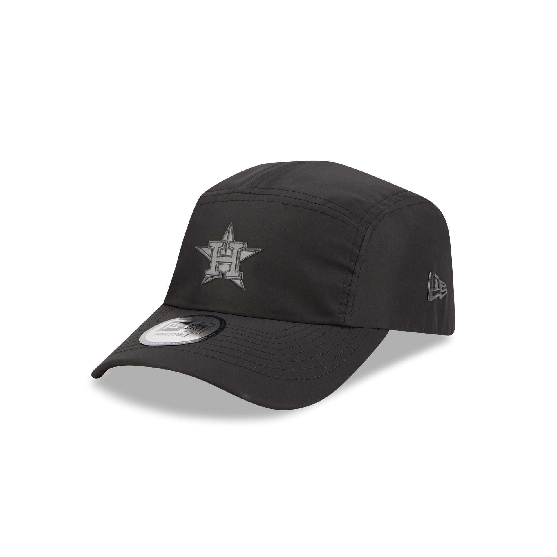 60692624_RUNNER_ALPHARUNNER26166_HOUAST_XBK_3QL Alpha Industries x Houston Astros Black Runner Adjustable Hat - Image 1