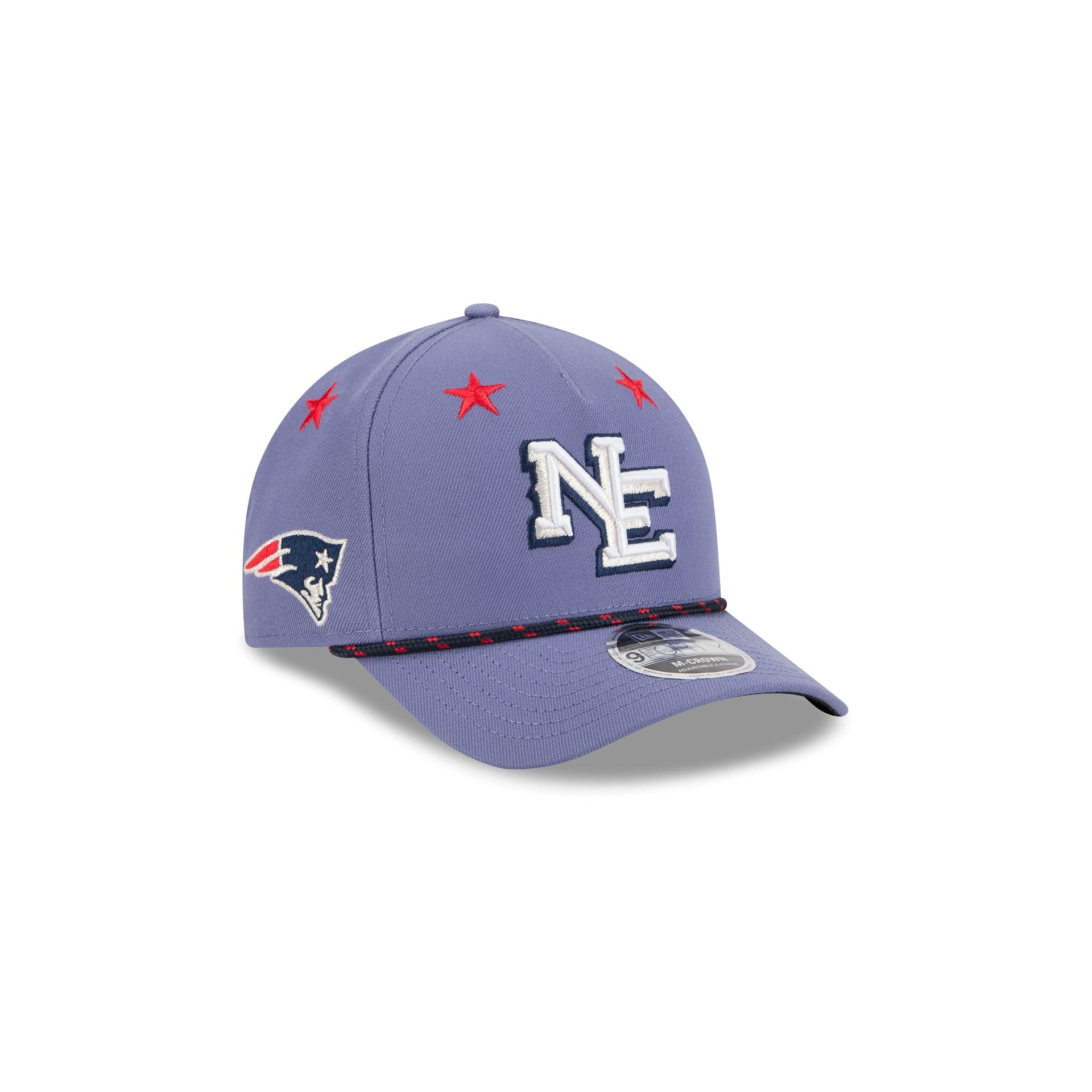 60760602_9FORTY_NFL25RIVALS_NEEPATRIV25_OTC_3QR New England Patriots 2025 NFL Rivalries Kids 9FORTY M-Crown A-Frame Snapback Hat - Image 1